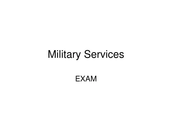 military services