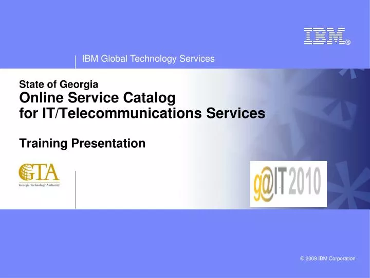 state of georgia online service catalog for it telecommunications services training presentation