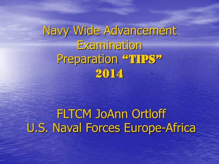 navy wide advancement examination preparation tips 2014