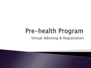 Pre-health Program