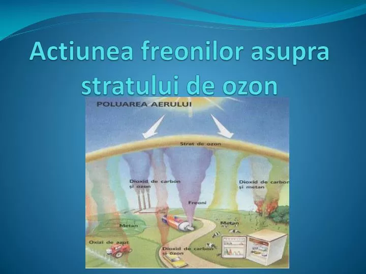 actiunea freonilor asupra stratului de ozon