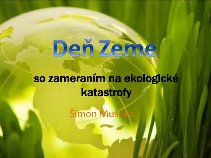 so zameran m na ekologick katastrofy