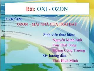 b i oxi ozon