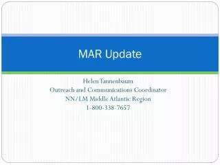 MAR Update