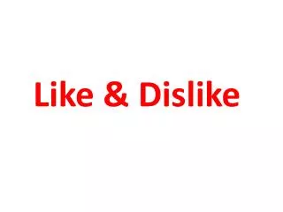like dislike