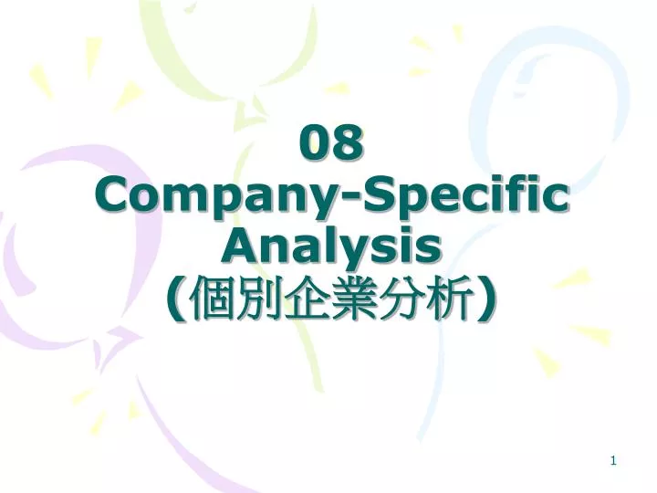 08 company specific analysis