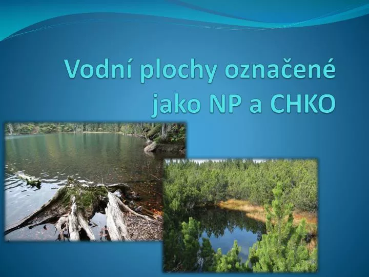 vodn plochy ozna en jako np a chko