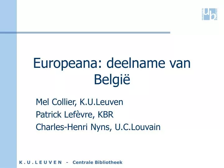 europeana deelname van belgi