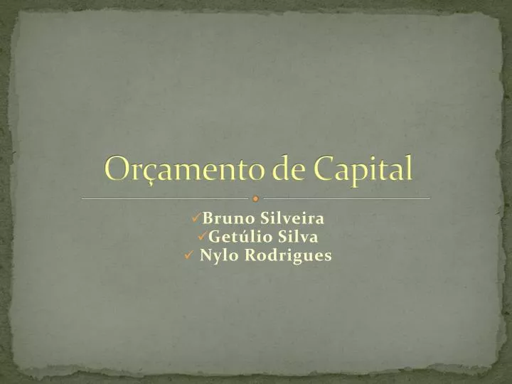 or amento de capital