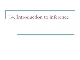 14. Introduction to inference