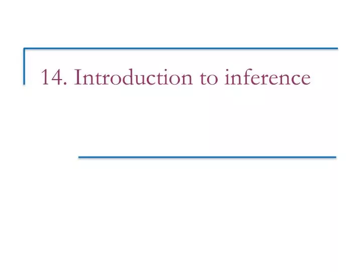 14 introduction to inference