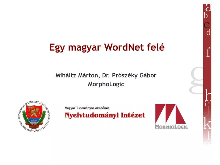 egy magyar wordnet fel