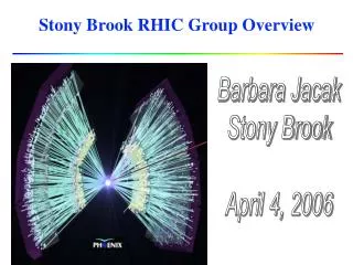 Stony Brook RHIC Group Overview
