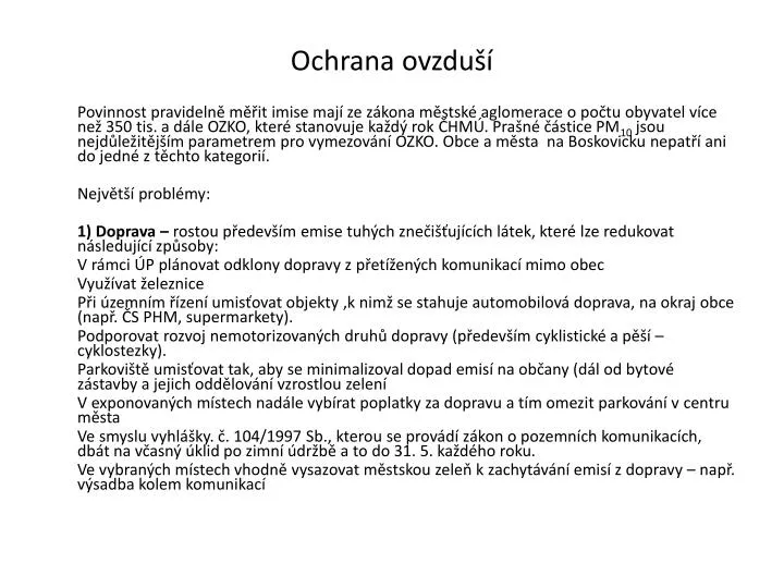 ochrana ovzdu