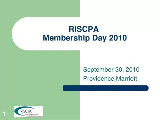RISCPA Membership Day 2010