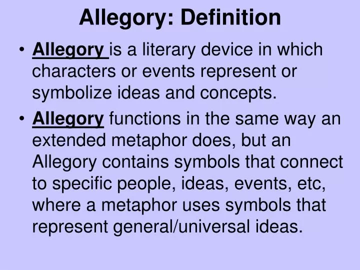 allegory definition