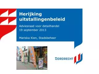 herijking uitstallingenbeleid