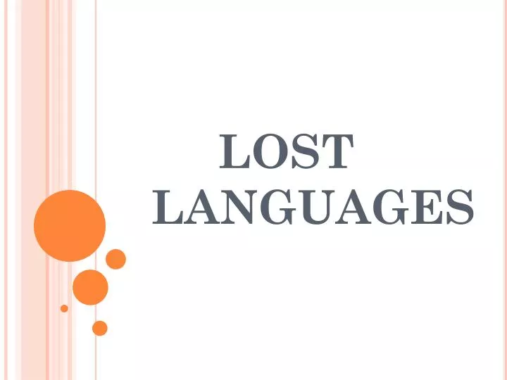 lost languages