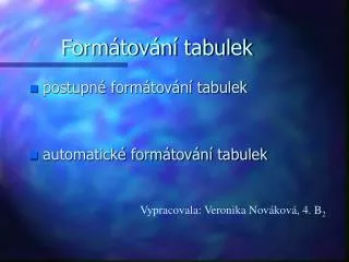 form tov n tabulek