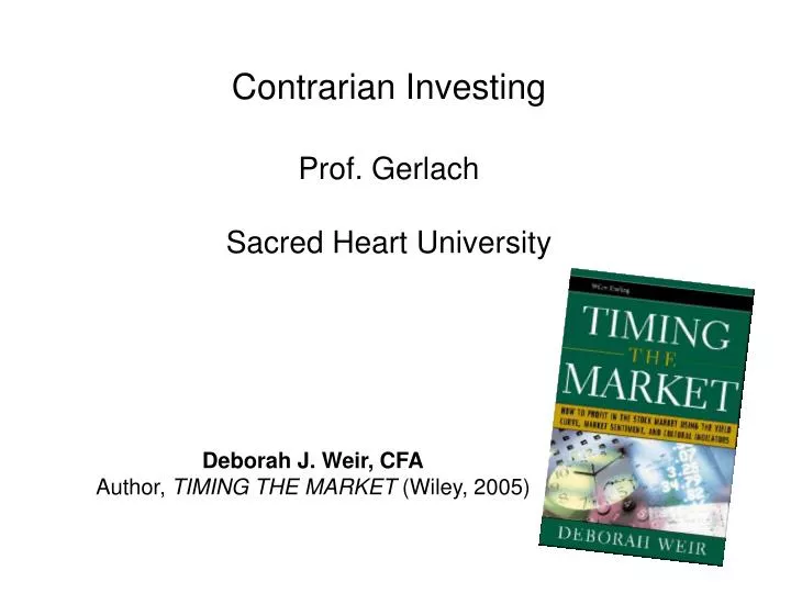 contrarian investing prof gerlach sacred heart university