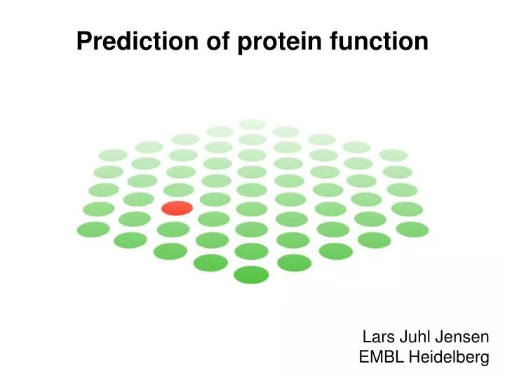 prediction of protein function