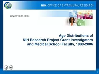 Age Distributions of NIH Research Project Grant Investigators