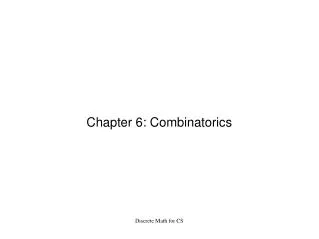 Chapter 6: Combinatorics