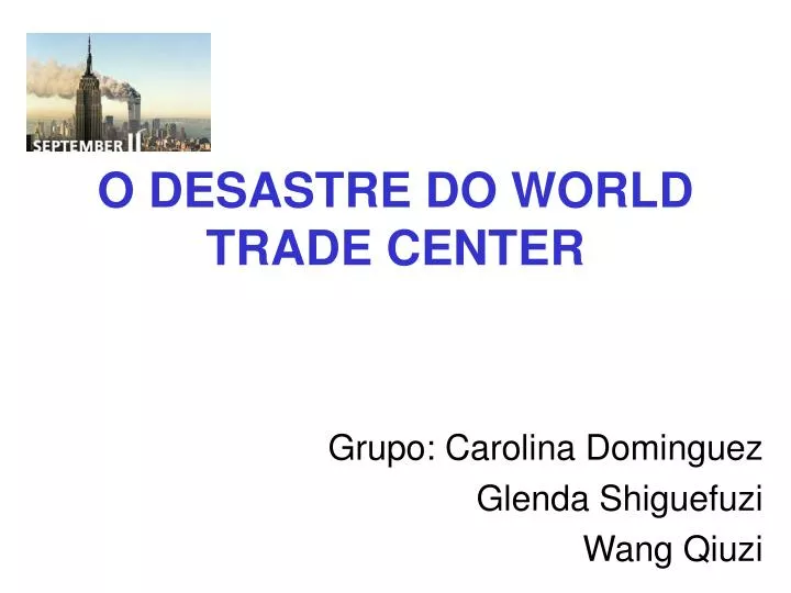 o desastre do world trade center