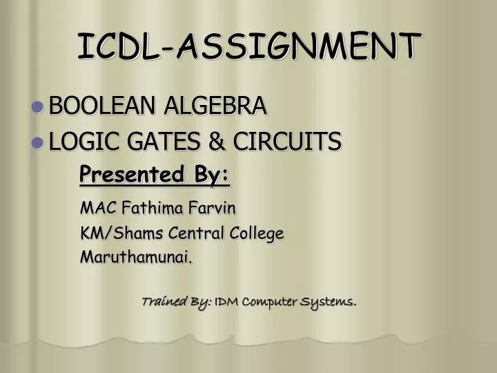 icdl assignment