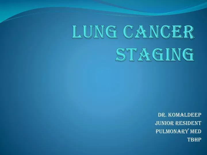 lung cancer staging