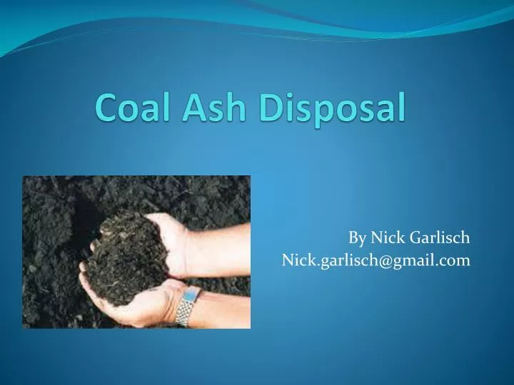 coal ash disposal
