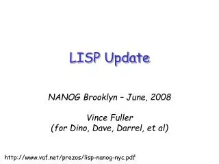 LISP Update