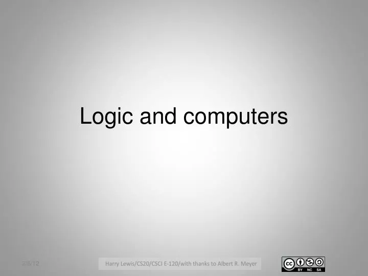 logic and computers
