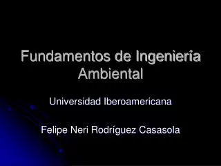 fundamentos de ingenier a ambiental