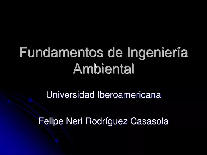 fundamentos de ingenier a ambiental