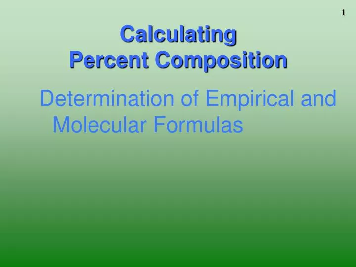 calculating percent composition