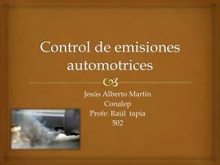 control de emisiones automotrices