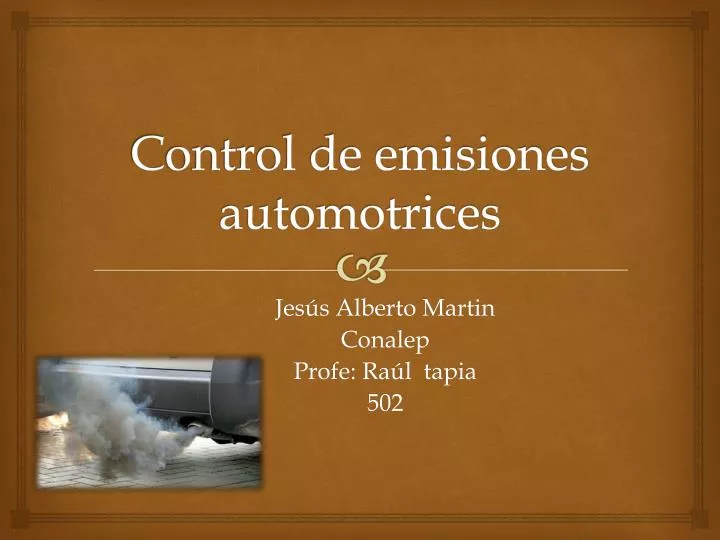 control de emisiones automotrices