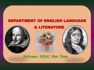 DEPARTMENT OF ENGLISH LANGUAGE &amp; LITERATURE