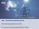 NIB – Promoting sustainable growth - slide 1