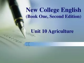 Unit 10 Agriculture