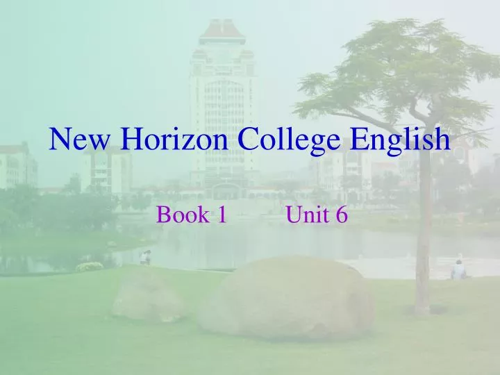 new horizon college english