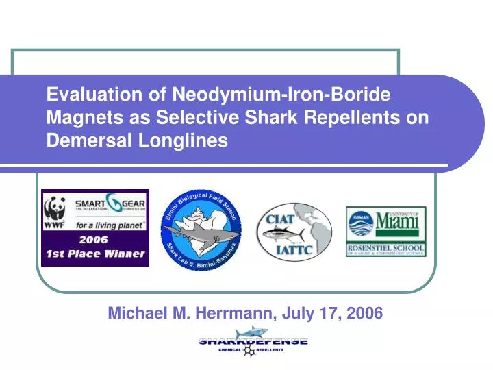 evaluation of neodymium iron boride magnets as selective shark repellents on demersal longlines