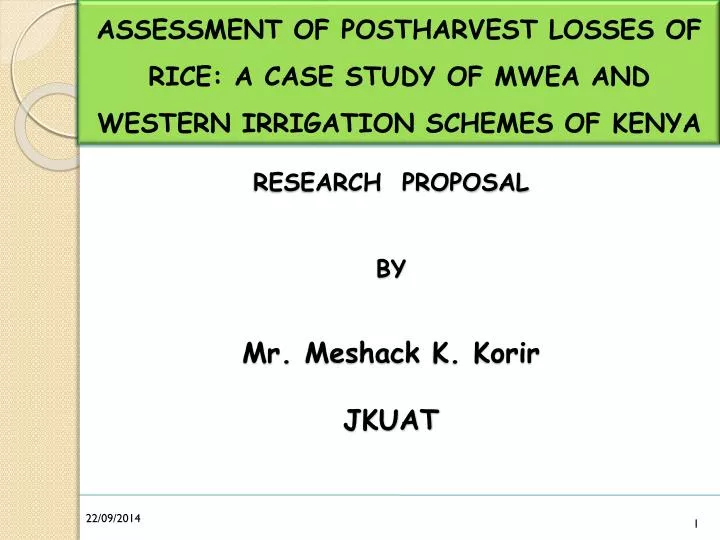 research proposal by mr meshack k korir jkuat