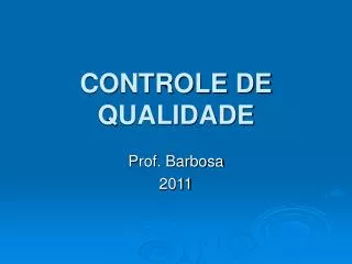 controle de qualidade