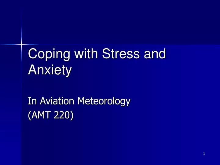 coping with stress and anxiety