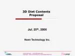 3D Diet Contents Proposal - slide 1