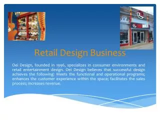 Retail Design Business