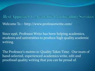 Best Approach to Academic Proofreading Services