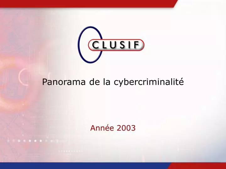 panorama de la cybercriminalit